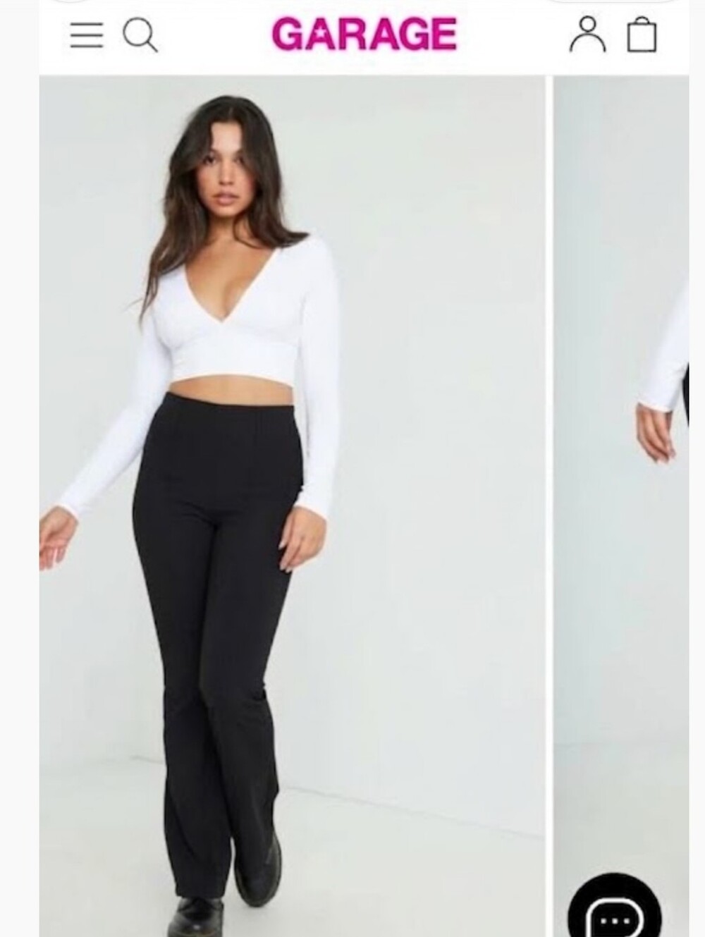 NWT Garage Black Pull-On Flare Pants, Size P/S